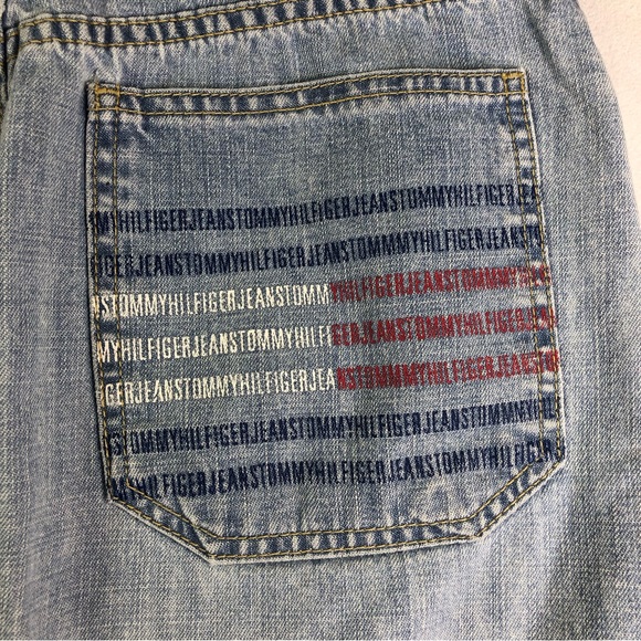 Tommy Hilfiger Vintage Wash Mini Skirt A-Line Summer Y2K Hipster Denim Cargo - Picture 8 of 9